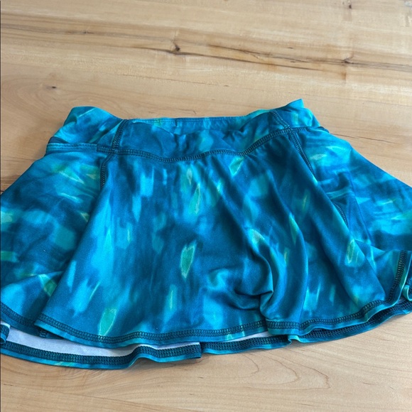 All in Motion Teal Patterned Kids Skort - Picture 1 of 6